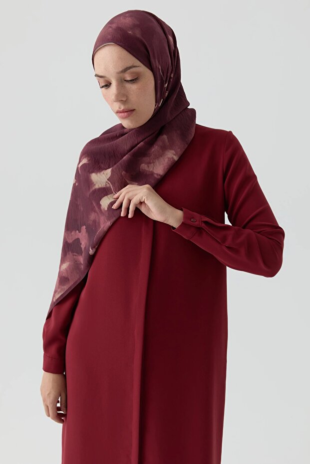 Gizli Patlı Basıc Tunik - Kiremit - 2