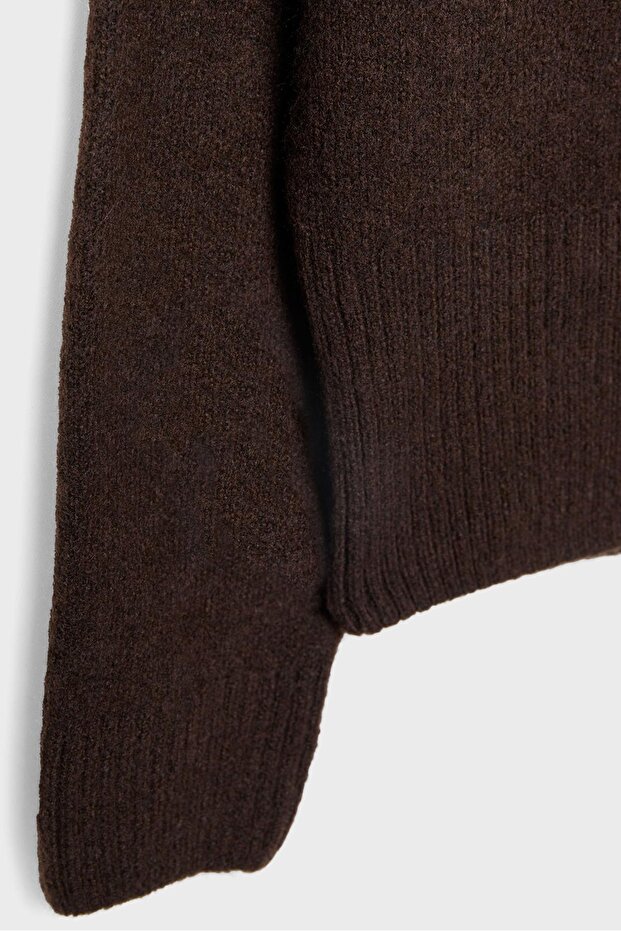 Yumuşak dokunuşlu kayık yaka triko Kazak - 8