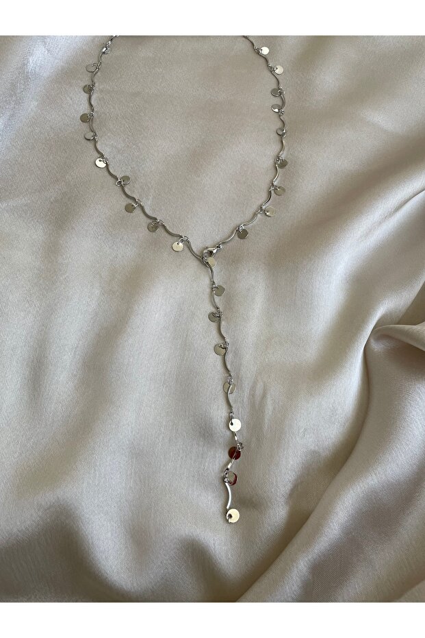 Pullu Çelik Ayarlanabilir Y Kolye - 1