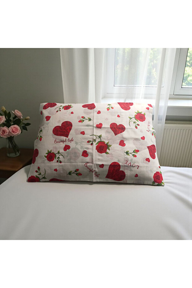 طقم غطاء لحاف رانفورس بنمط قلب لشخص واحد - 4