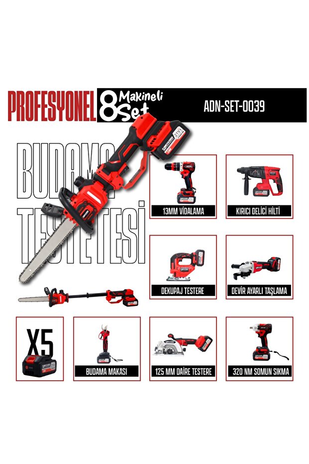 KİMMEER PLUS KİMMER PLUS Profesyonel 8’li Set – ADN-SET-0039