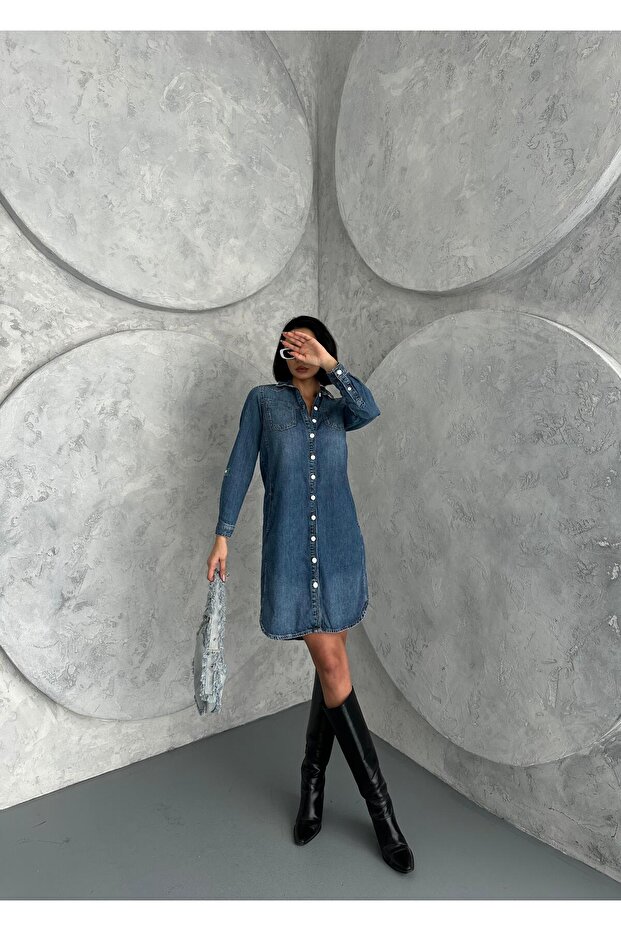 Mavi Denim Elbise - 1