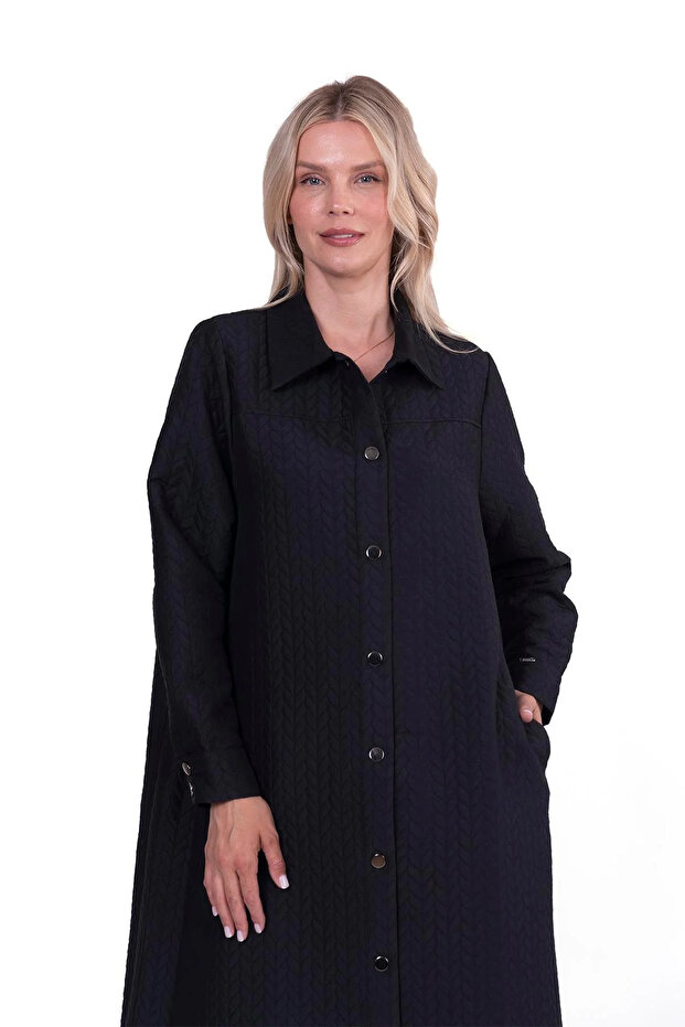 7039 Siyah Çıtçıtlı Kap - 6