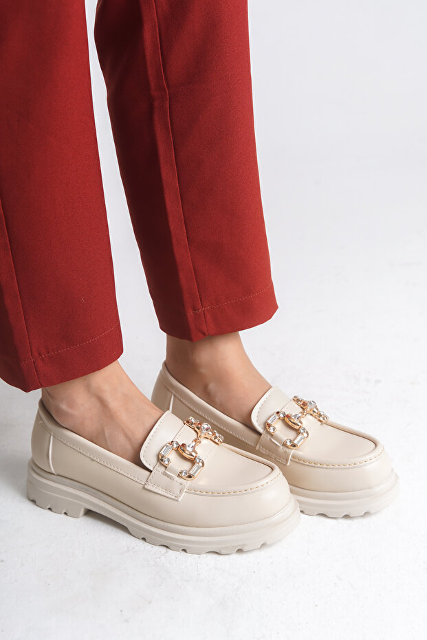 Women's Loafer 0012557 Beige