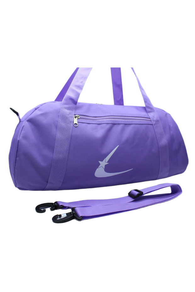 Lilac Colored Adjustable Strap Unisex Sports Bag Travel Bag and Fitness Bag