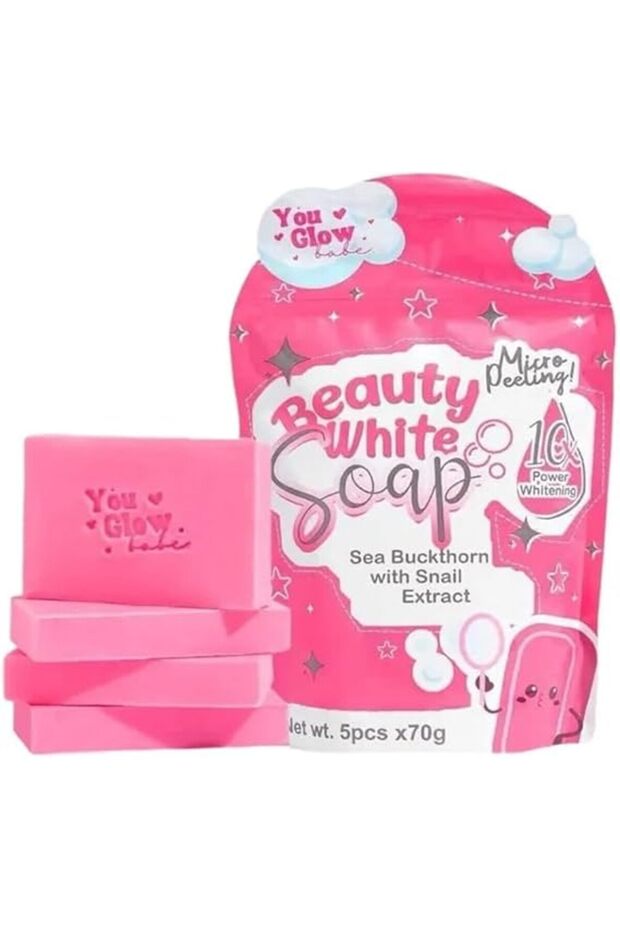 KAIRVI Babe White Soap with Sea Buckthorn & Snail Extract, 5 x 70g