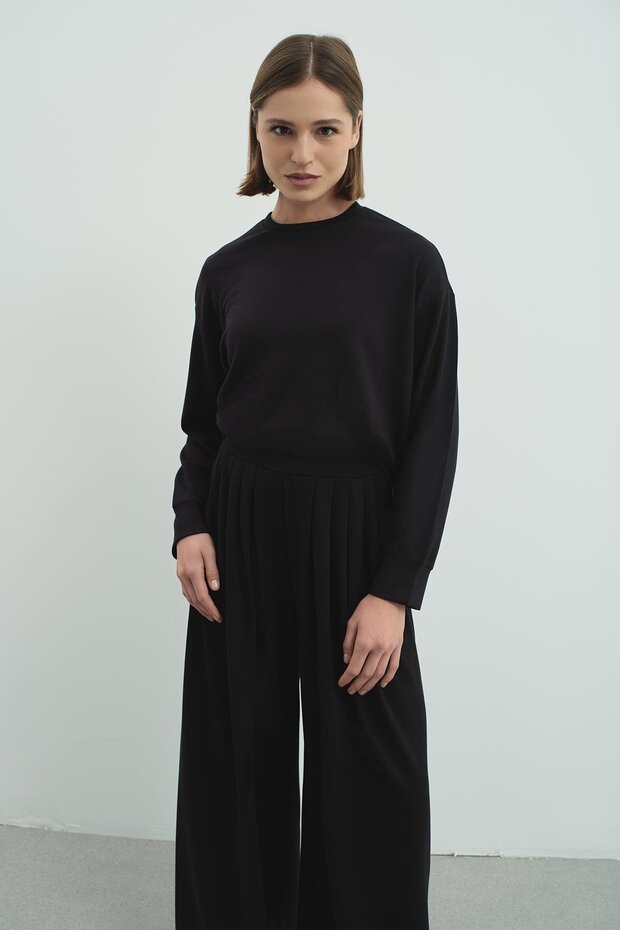 Pure Touch Basic Sweatshirt CC7005 Siyah - 1