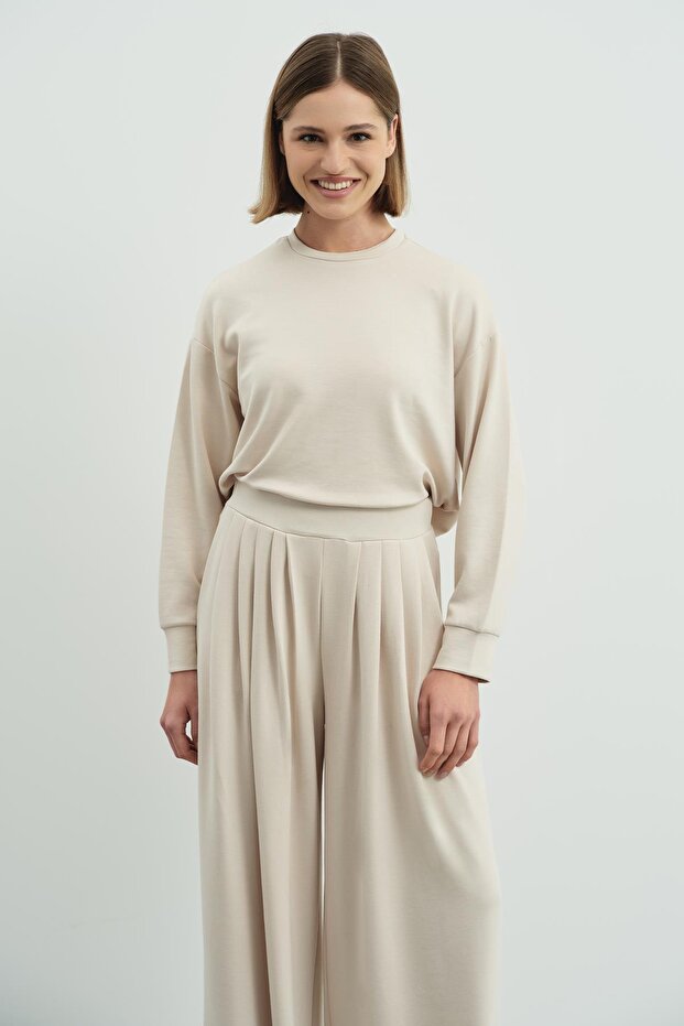 Pure Touch Basic Sweatshirt CC7005 Bej - 6