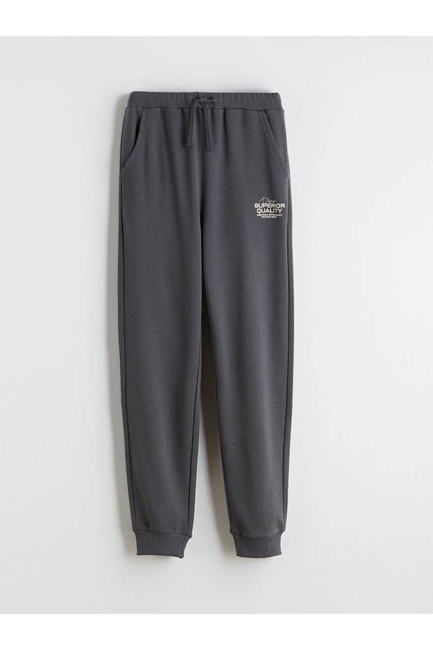 Lcw Kids Anthracite Boys' Jogger Sweatpants with Elastic Waistband