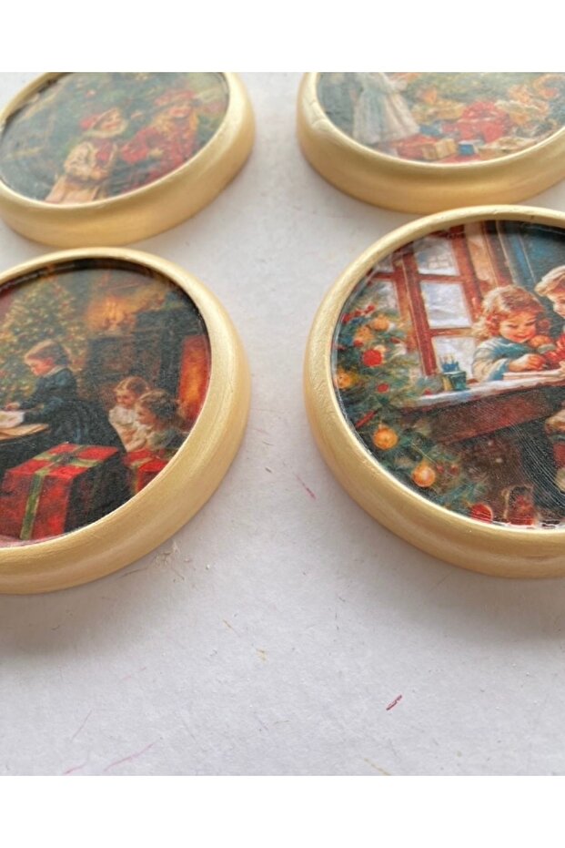 Yılbaşı 4lü Bardak Altlığı - 2