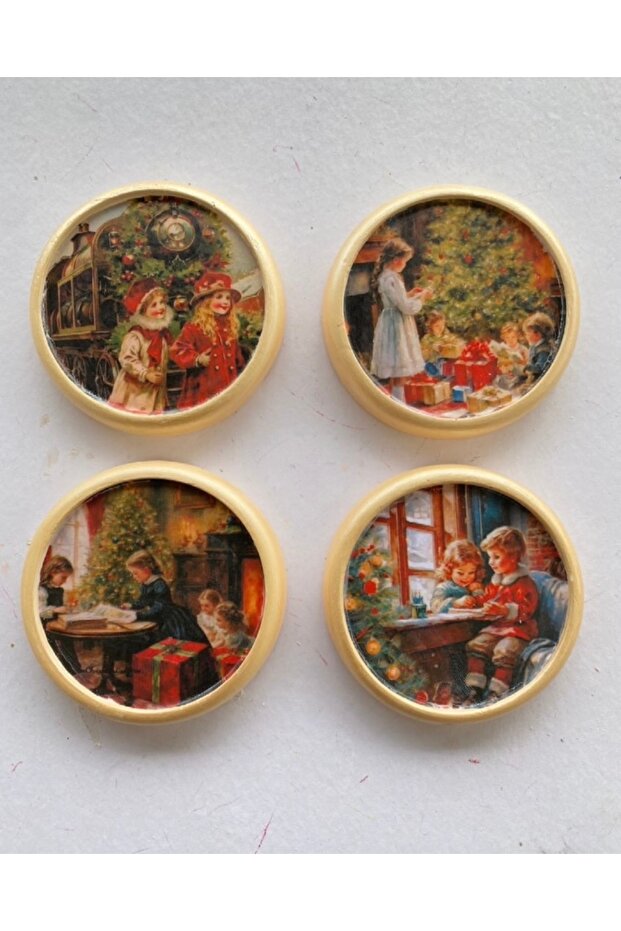 Yılbaşı 4lü Bardak Altlığı - 1