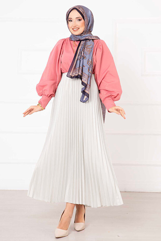 Sena Pleated Skirt Cream