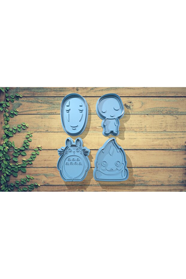 Studio Ghibli Cookie Mold Set 4 Pieces White Color