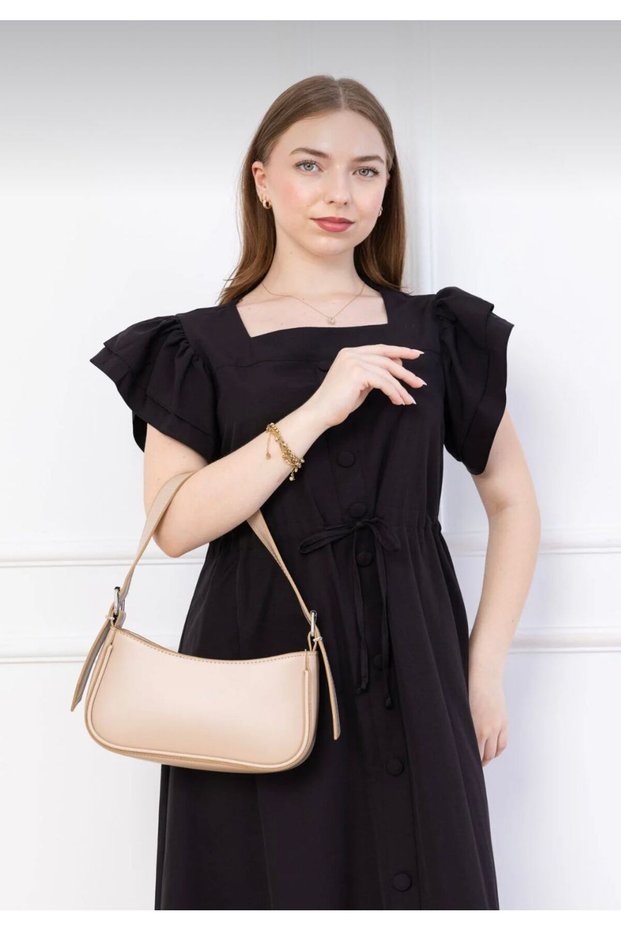 Women's Quality Lined Baguette Shoulder Bag