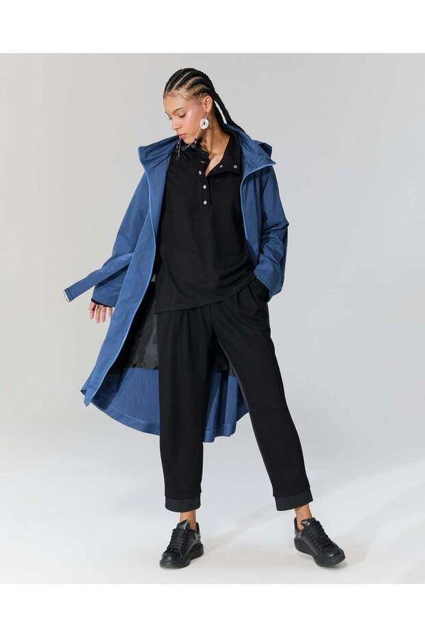 Kapüşonlu Trençkot - 2