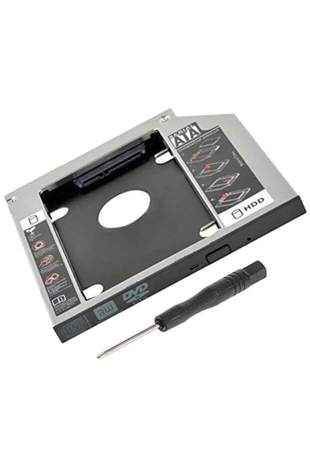 Caddy Ssd Notebook Hdd Cradle Full Metal-Laptop Dvd Bay Converter (Additional Storage Solution) 12.7mm