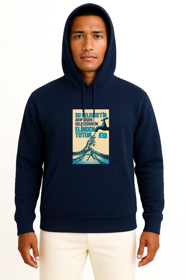 Hooded Water Is Life - Dam Water Ratio Chest Design Unisex Sweatshirt