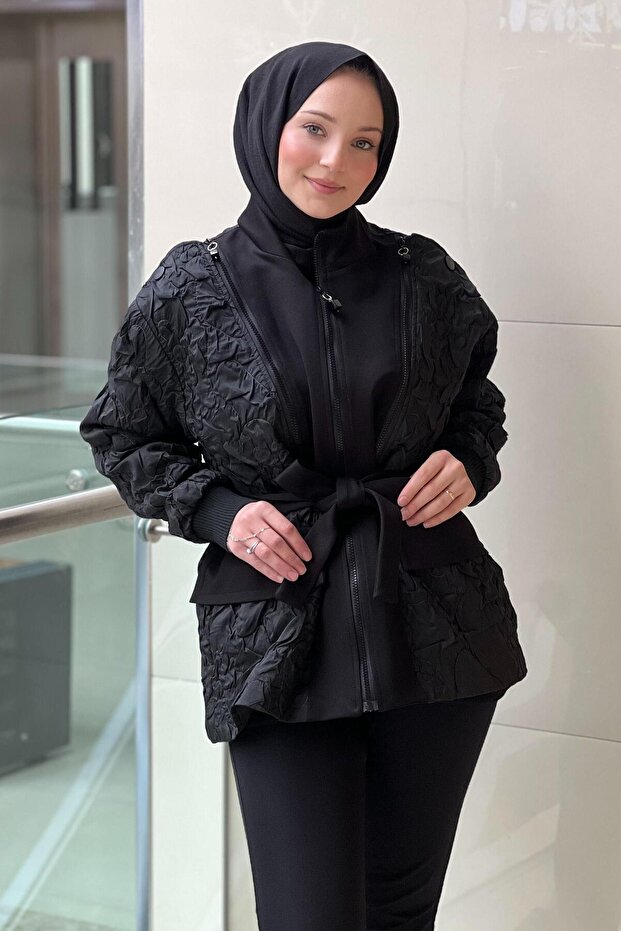 Santana Örme Garnili Kısa Kap - 3