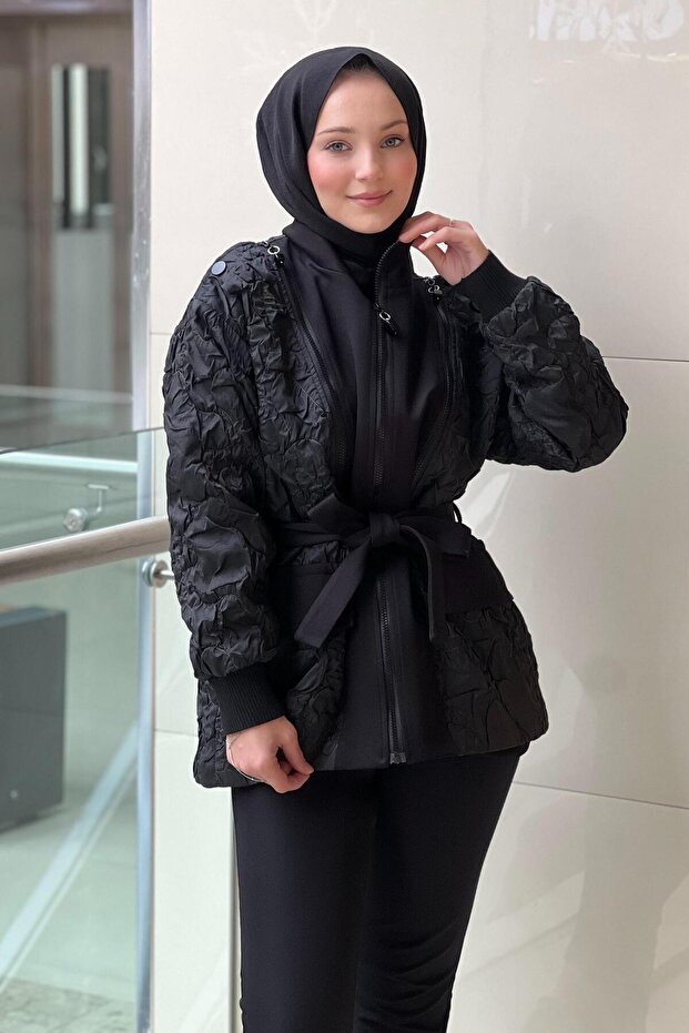 Santana Örme Garnili Kısa Kap - 2