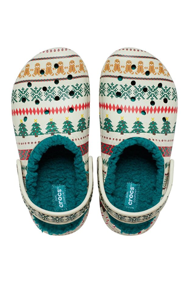 Classic Lined Fair Isle Clog Unisex Terlik - 3