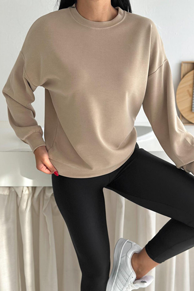 Premium Modal Fabric Crew Neck Women's Sweatshirt 3112