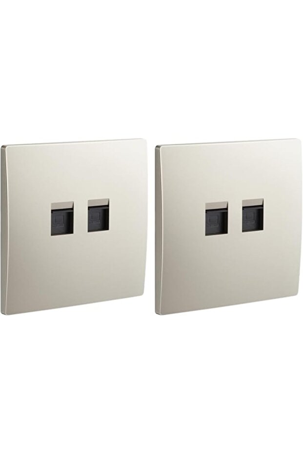 Legrand RJ45 Network Wall Socket Outlet Cat6 UTP, Double Outlet (Champagne)