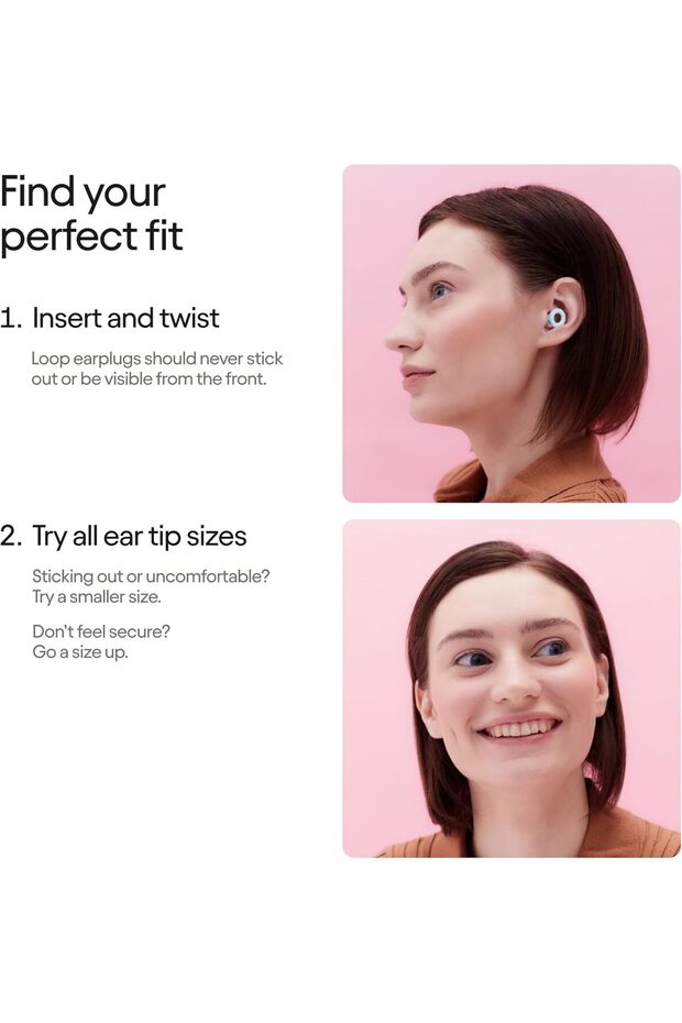 Quiet 2 Plus Ear Plugs with Double Tips – Reusable Silicone Earplugs (24–27 dB SNR) - 7