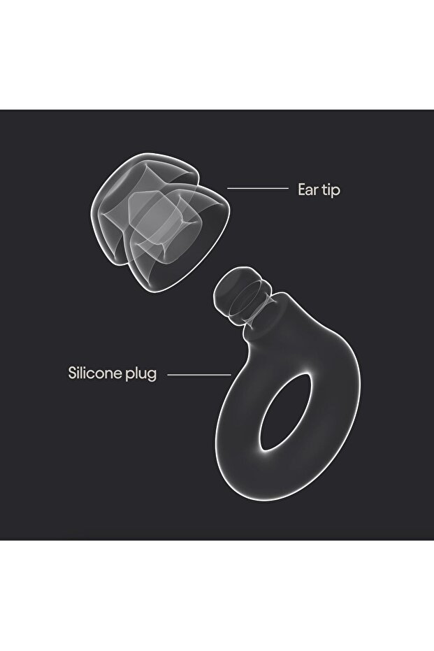 Quiet 2 Plus Ear Plugs with Double Tips – Reusable Silicone Earplugs (24–27 dB SNR) - 6