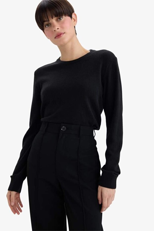 Regular Fit Bisiklet Yaka Yün Kazak (25 WN) - 3