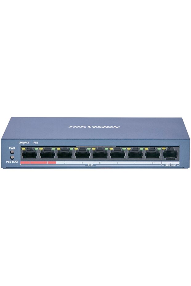 Switch DS-3E0109P-E/M(B), 8-Port, PoE