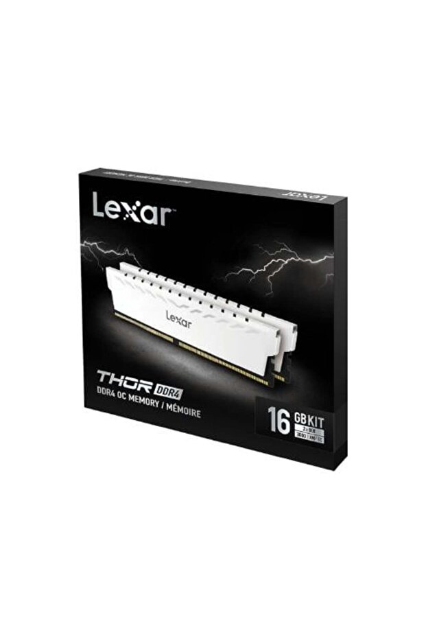 ذاكرة الوصول العشوائي THOR DDR4 سعة 16 جيجابايت (2 × 8 جيجابايت) بسرعة 3600 ميجاهرتز لسطح المكتب - أبيض