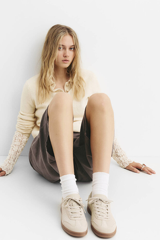 Split leather sneakers - 1