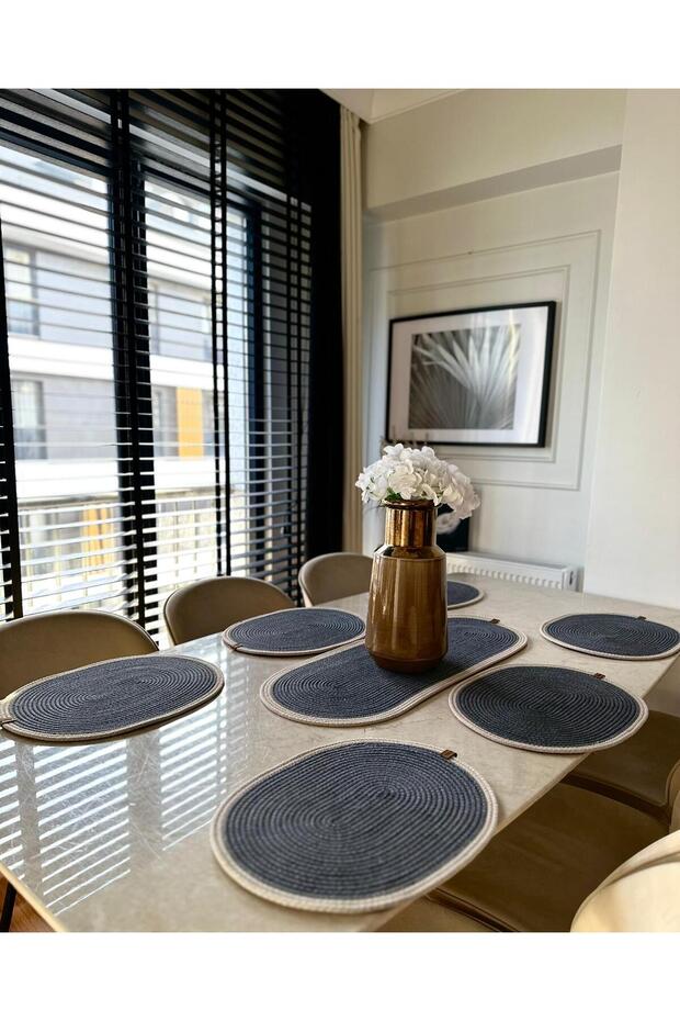 Natural Bamboo Wicker Placemat and Runner Set Table Decoration, Dining Table Serving Set, Stylish Presentation Set - 1