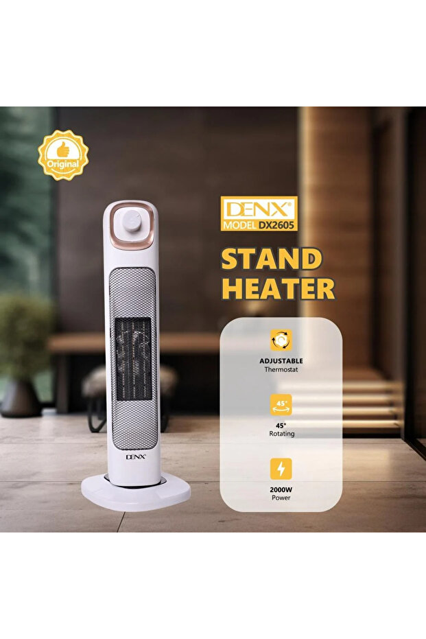 DX2605 2000W Electric Heater, 45° Rotation for Even Heat Distribution - 4