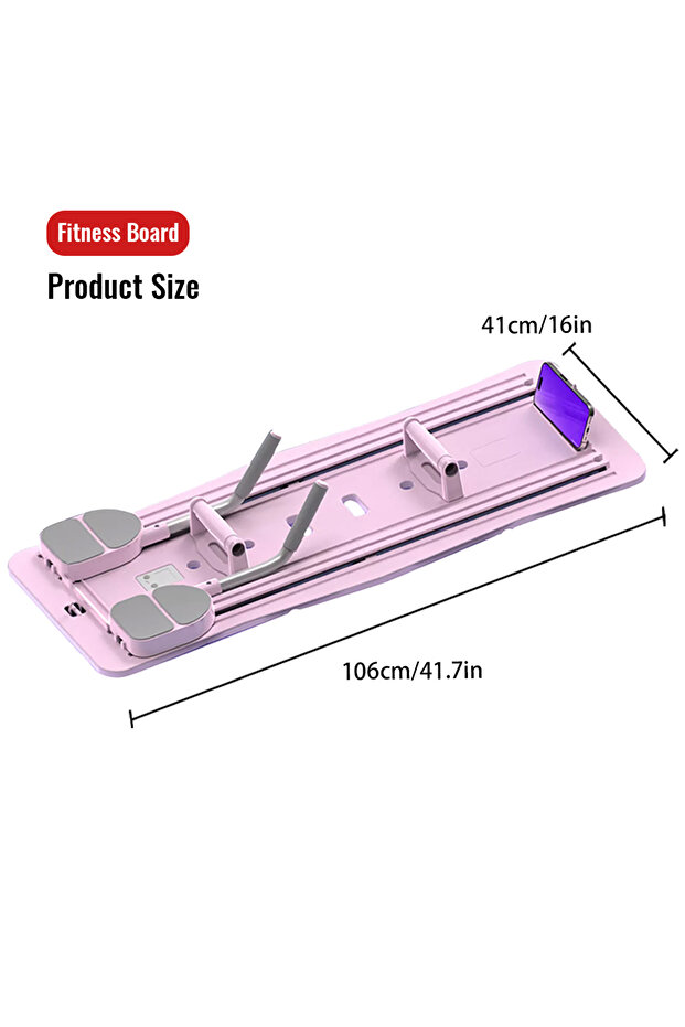 Pilates Reformer Set, Multifunctional Foldable Pilates Reformer Board with Timer - 7