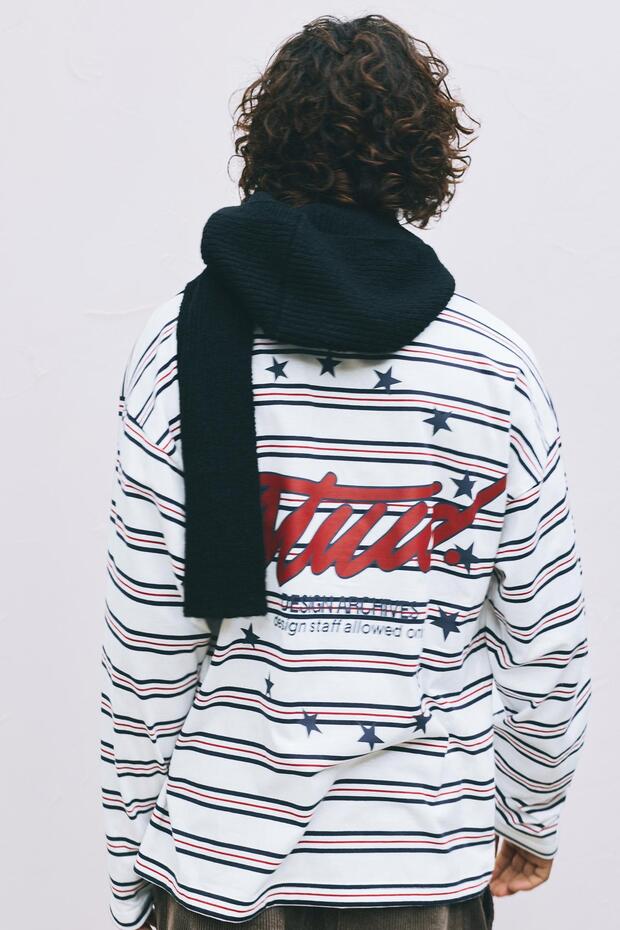 STWD çizgili t-shirt - 1