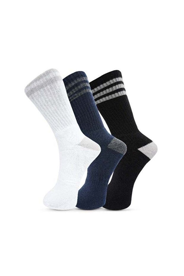Socks 3 Pack – Terry Mid Calf Socks, Cotton Blend