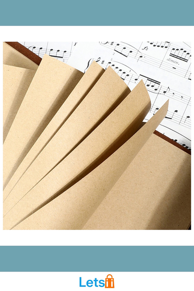 دفتر ملاحظات صغير الحجم منقوش عليه أوراق جلدية، 88 ورقة، دفتر ملاحظات أنيق - 3