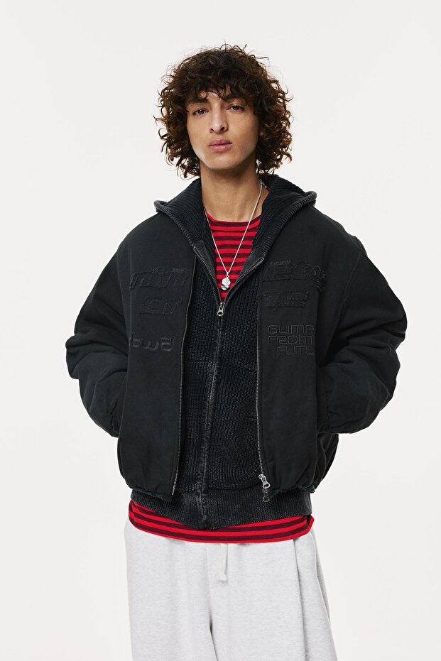 İşlemeli bomber ceket - 2