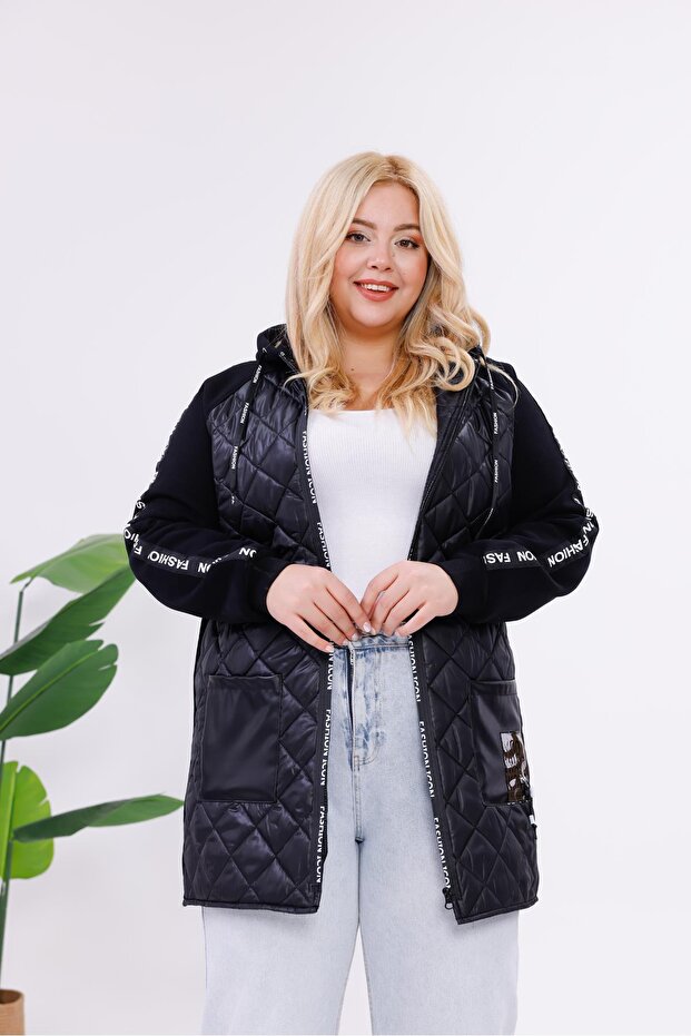 معطف مبطن مقاس كبير - 3