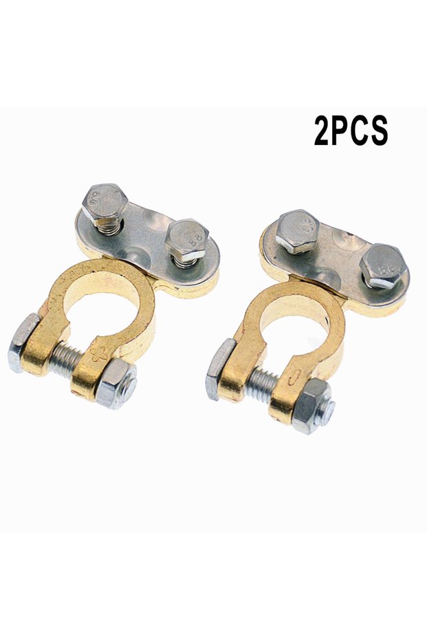 1 Pair 12V Battery Terminal Screw Type Connector Brass Aluminium Leisure Clamps For Car Truck Van...