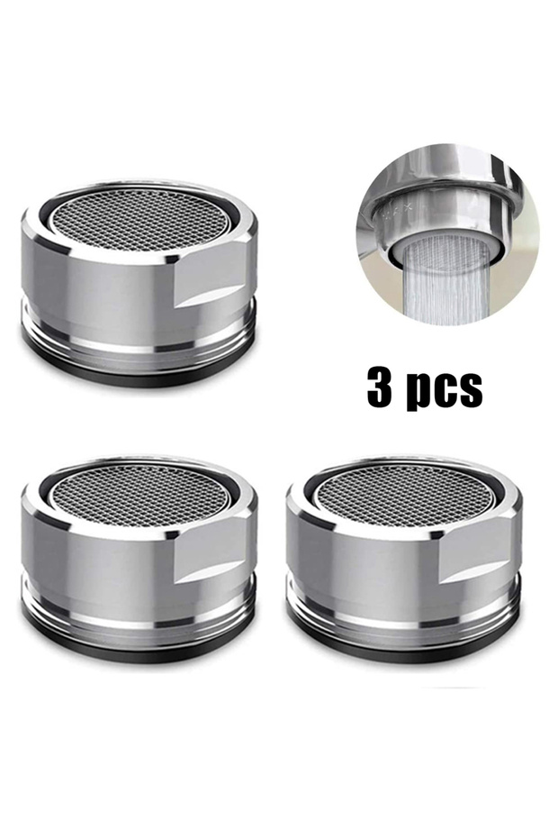 3PCS Brass Water Saving Faucet Tap Aerator M24 Thread Bathroom Faucet Bubbler Stainless Steel Rep...
