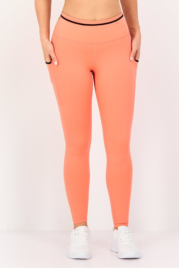 Women Dri-Fit Running Leggings, Coral