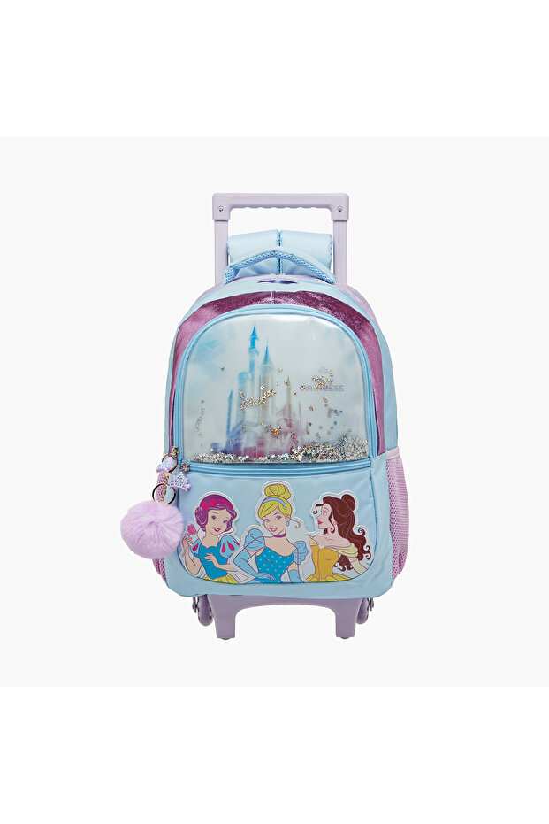 Princess Trolley Bag for Girls 5-8 Years with Adjustable Strap