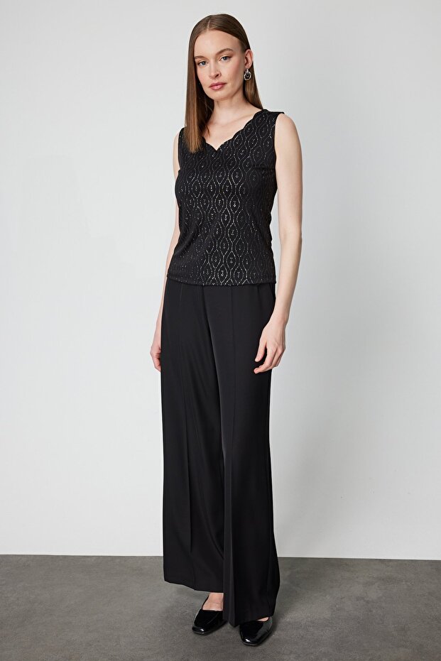 Dilim Yaka Simli Bluz - 3