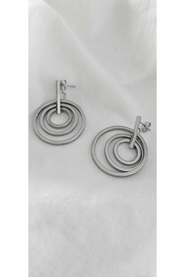 Stainless Steel 3-Piece Removable Hoop Earrings-Silver