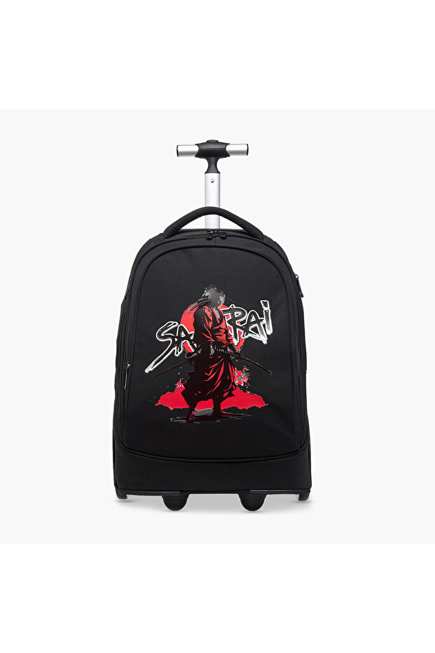 Samurai Printed Trolley Bag with Adjustable Strap