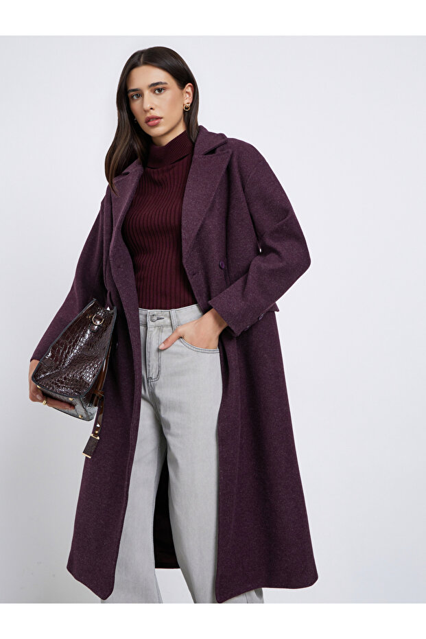 Oversized Wool Like Double Breasted Coat