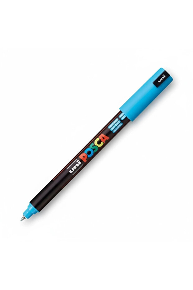 قلم تلوين يونيبال بوسكا 0.7 ذو أساس مائي، أزرق فاتح (N)- (UNİ-PC-1MR)