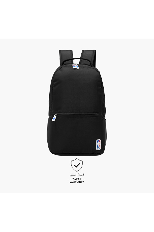 Solid Backpack with Adjustable Straps and Zip Closure - 18 inches - 6